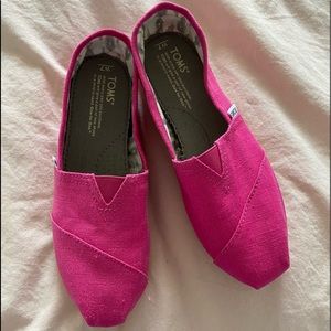 Pink TOMS shoes